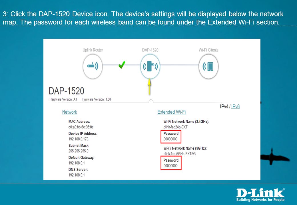 3: Click the DAP-1520 Device icon