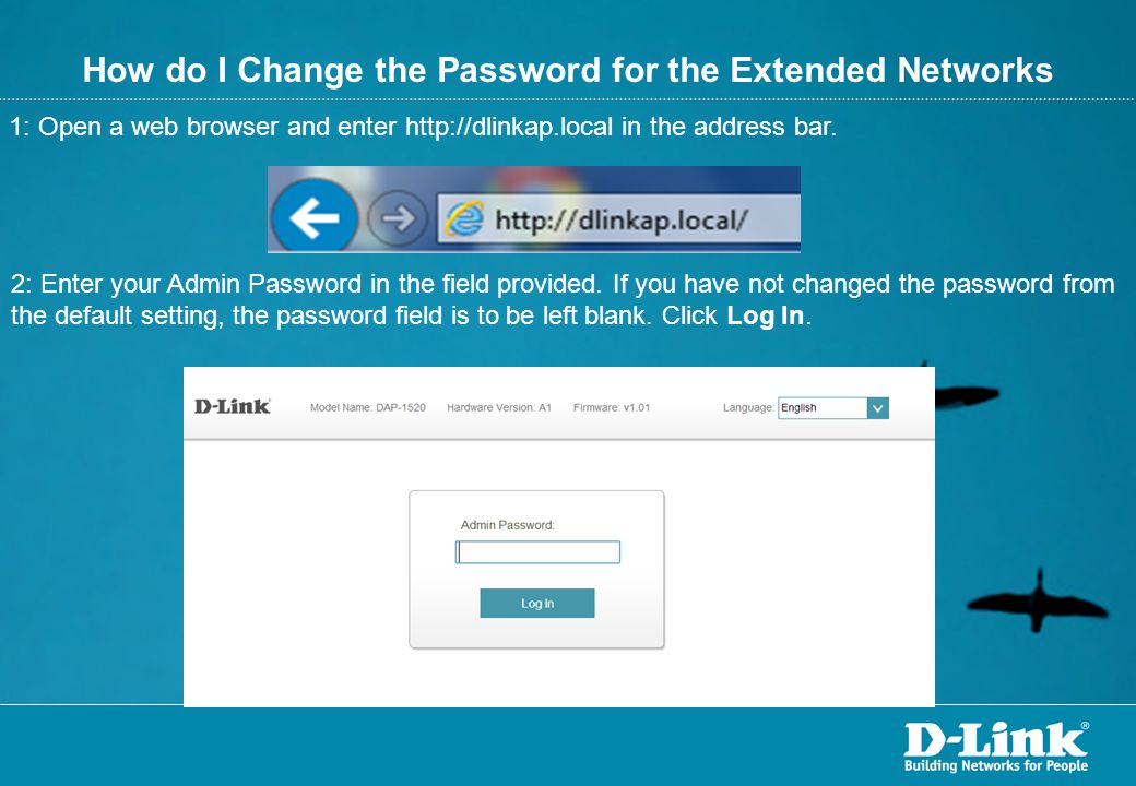 How do I Change the Password for the Extended Networks