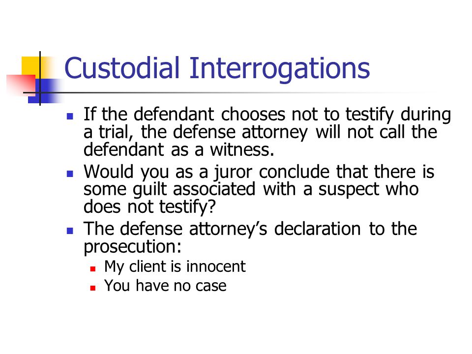 Custodial Interrogations