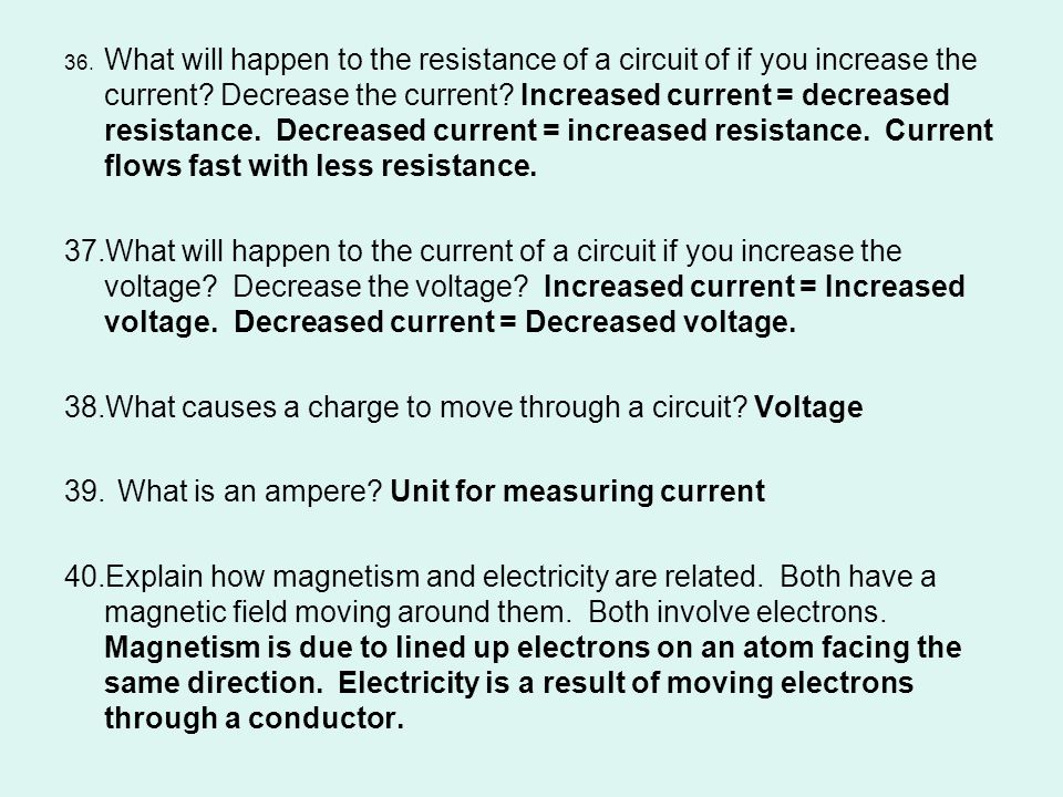What causes a charge to move through a circuit Voltage