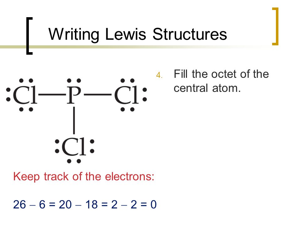 Writing Lewis Structures.