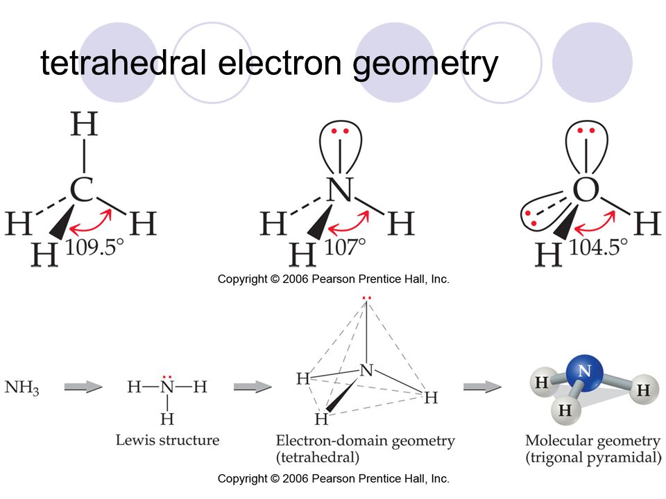 tetrahedral electron geometry.