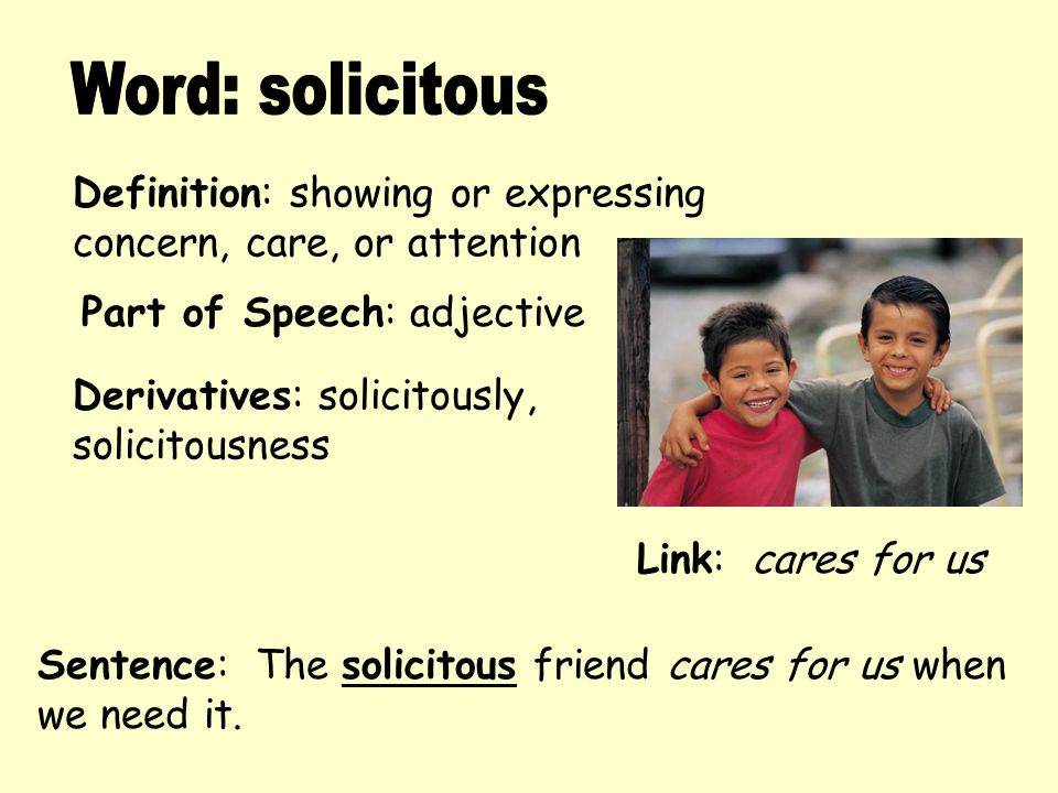 Solicitous Definition