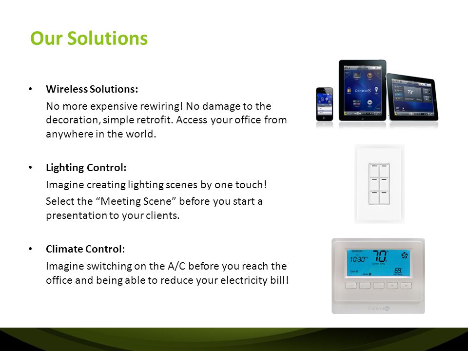 Our Solutions Wireless Solutions: