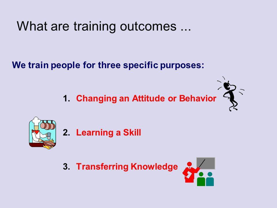 What are training outcomes ...