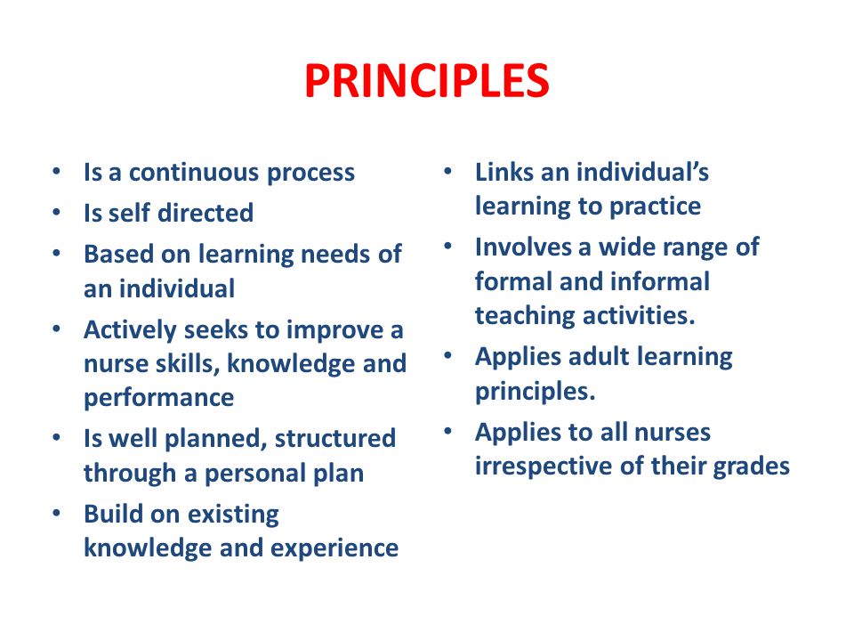 principles of nursing