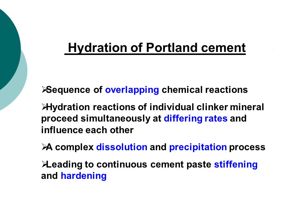 Hydration of Portland cement
