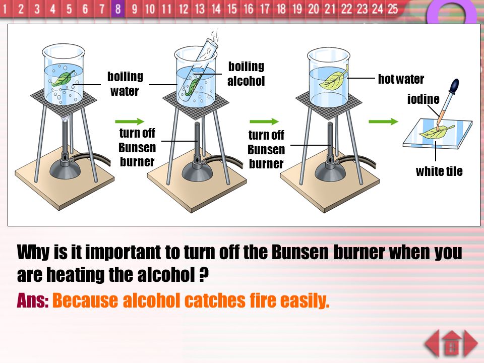 Ans: Because alcohol catches fire easily.