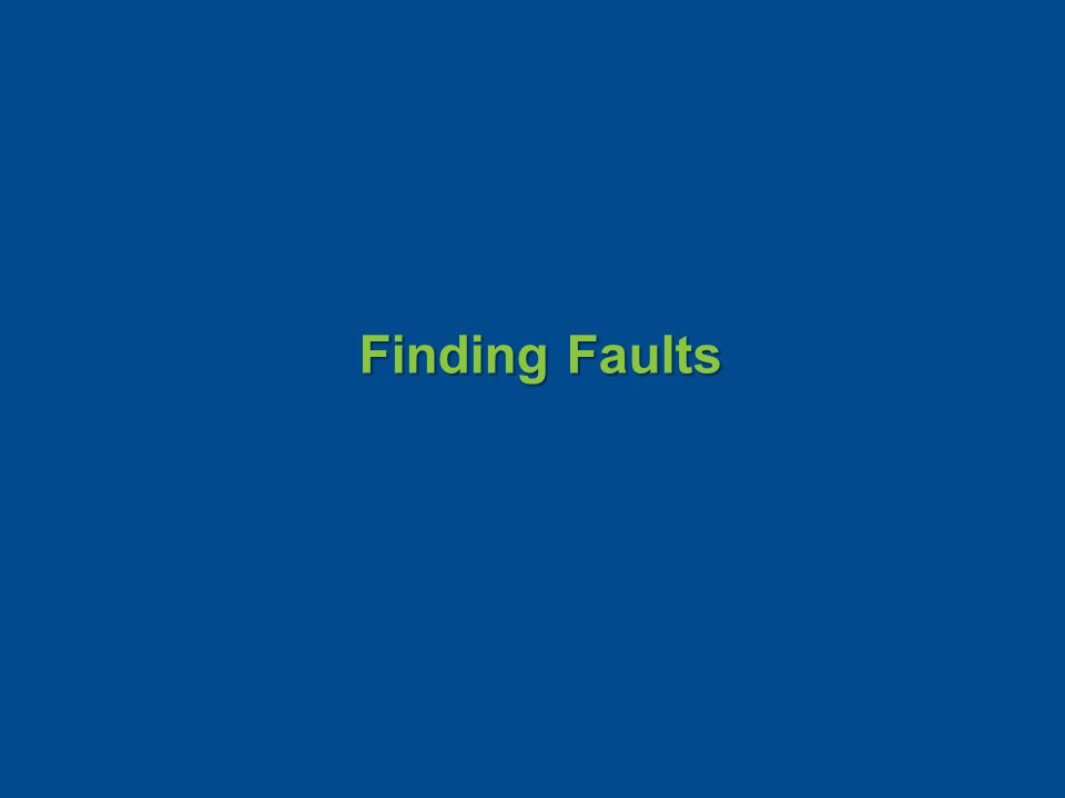 Finding faults with software testing
