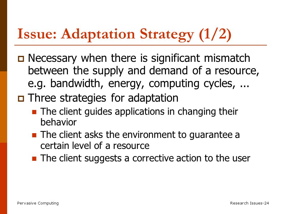 Adaptation Strategy (2/2)