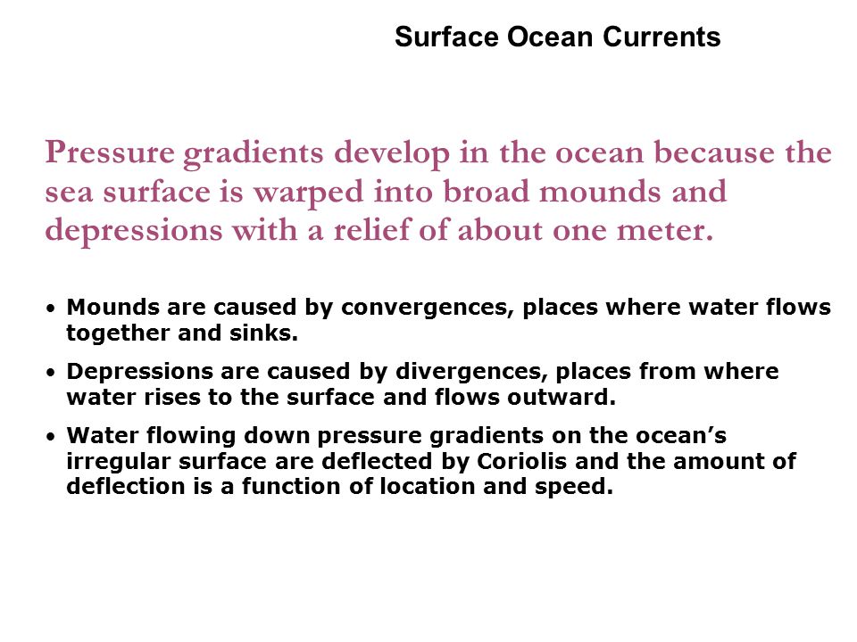 6-2 Surface Ocean Currents.
