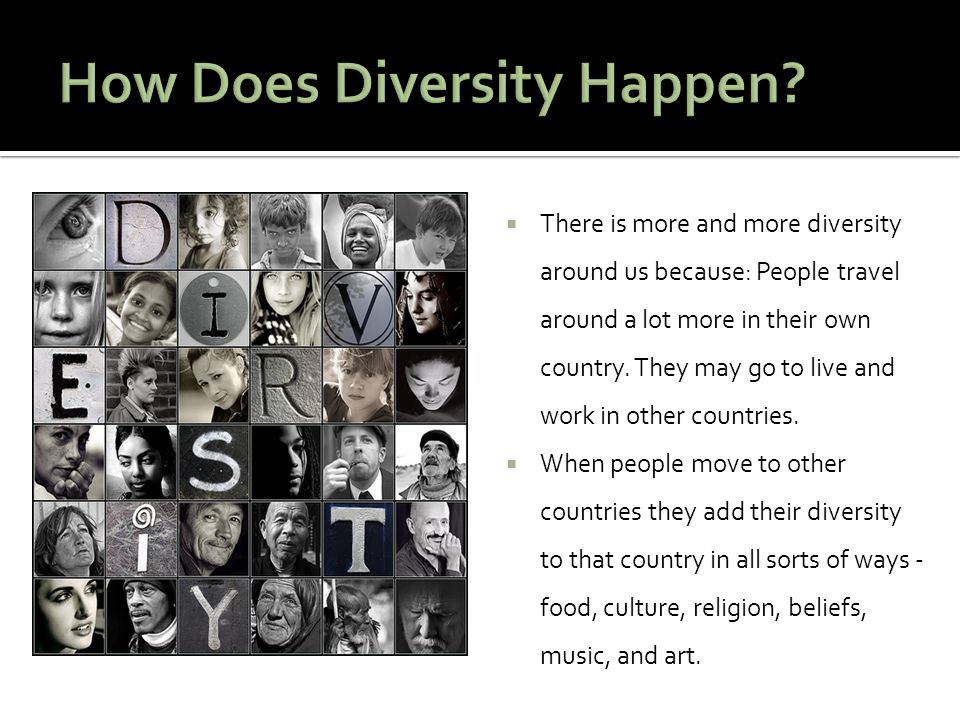 How Does Diversity Happen