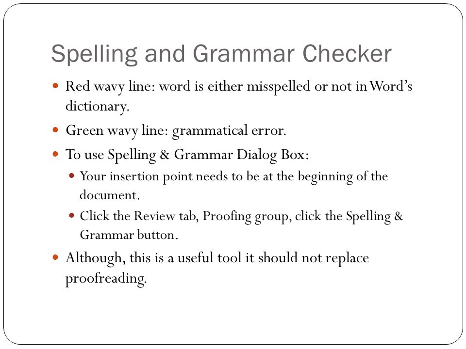 Spelling and Grammar Checker