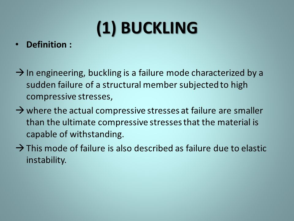 Buckling meaning
