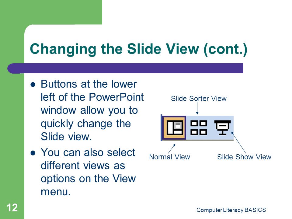 Changing the Slide View (cont.)