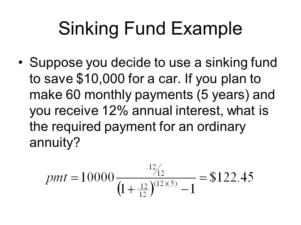 Sinking Fund Example