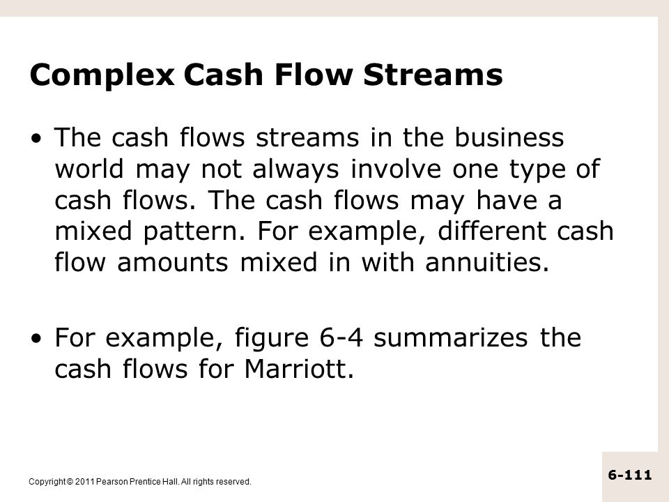 Complex Cash Flow Streams