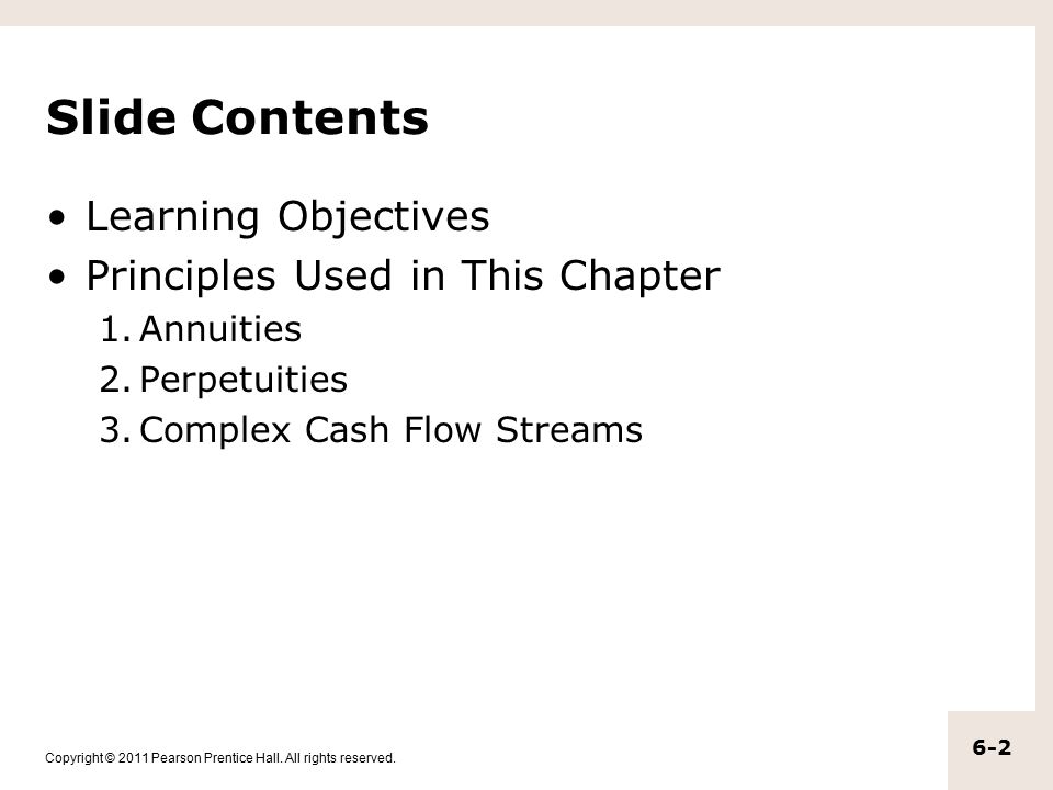Slide Contents Learning Objectives Principles Used in This Chapter