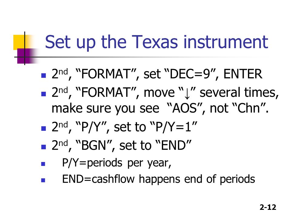 Set up the Texas instrument