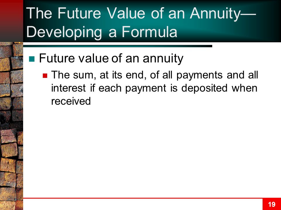The Future Value of an Annuity—Developing a Formula