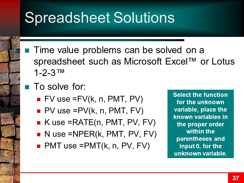 Spreadsheet Solutions