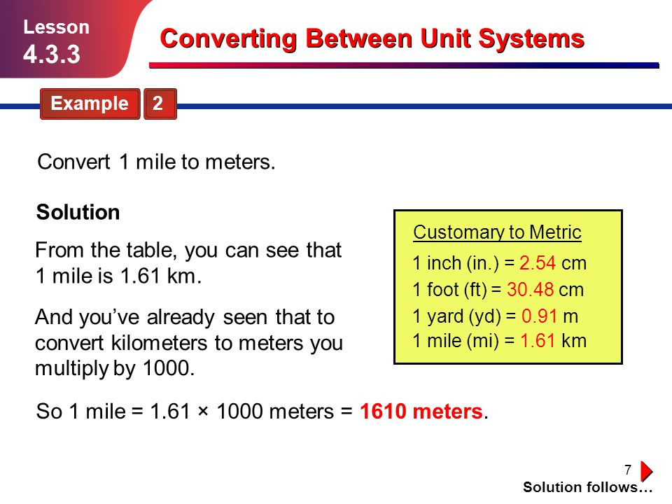 Converting Between Unit Systems - ppt download