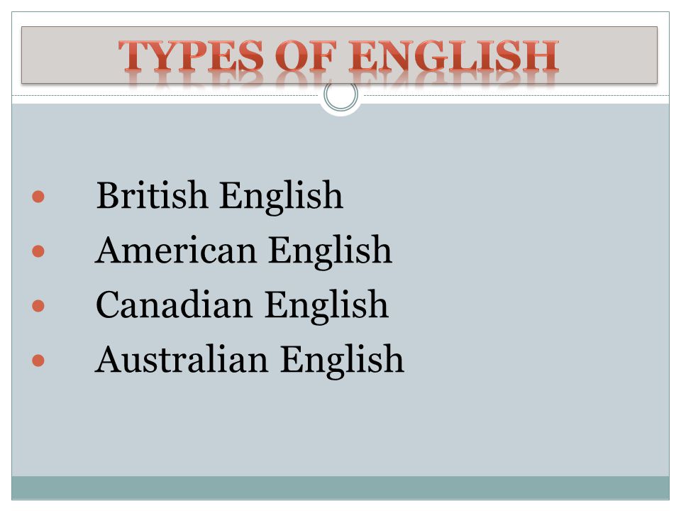 Image result for different types of english