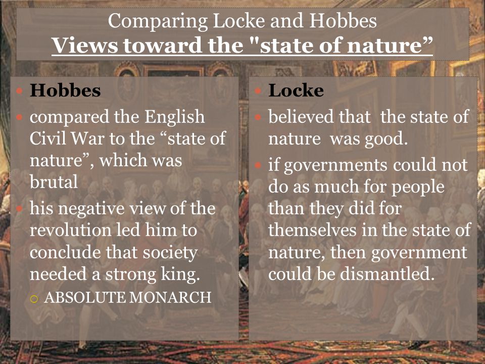 compare and contrast thomas hobbes and john locke