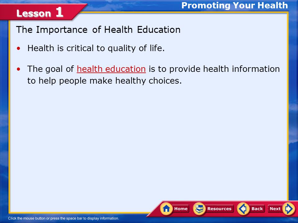 The Importance of Health Education