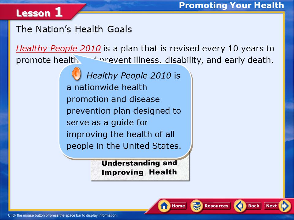 The Nation’s Health Goals