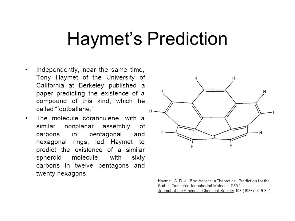 Haymet’s Prediction