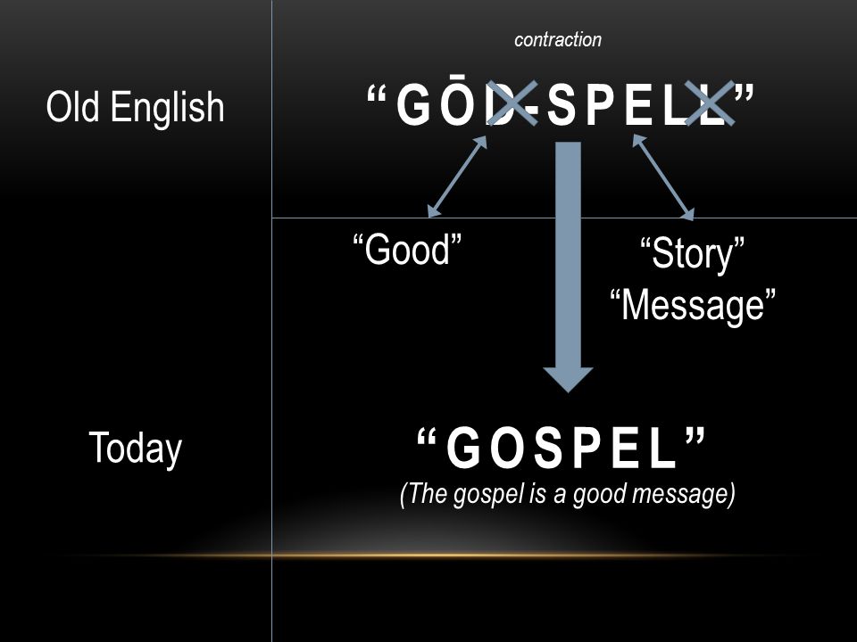 (The gospel is a good message)