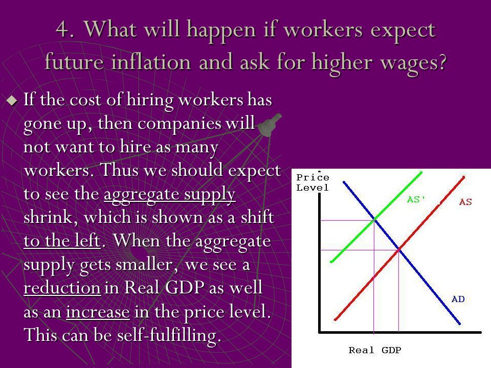 4. What will happen if workers expect future inflation and ask for higher wages