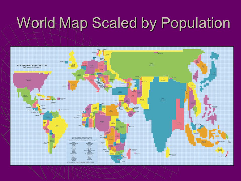 World Map Scaled by Population