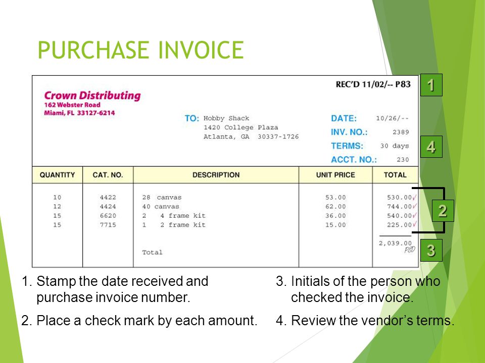 LESSON 9-1 4/13/2017. PURCHASE INVOICE Purchase Invoice: The source document used for recording all purchases.