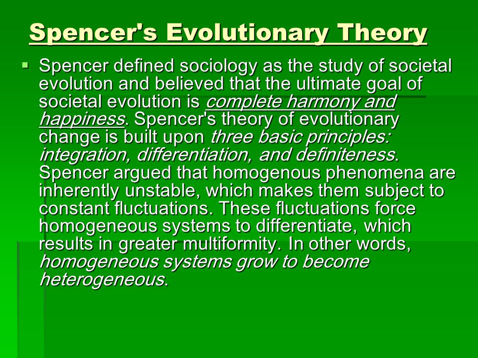 herbert spencer theory of society