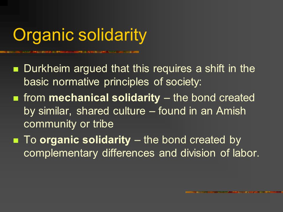 mechanical solidarity emile durkheim