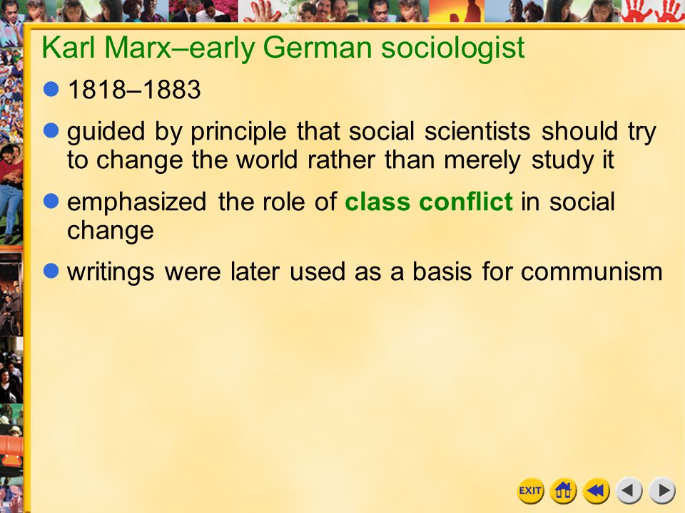 Karl Marx–early German sociologist