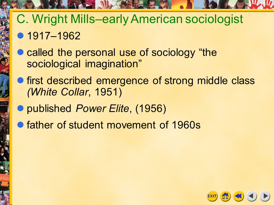 C. Wright Mills–early American sociologist
