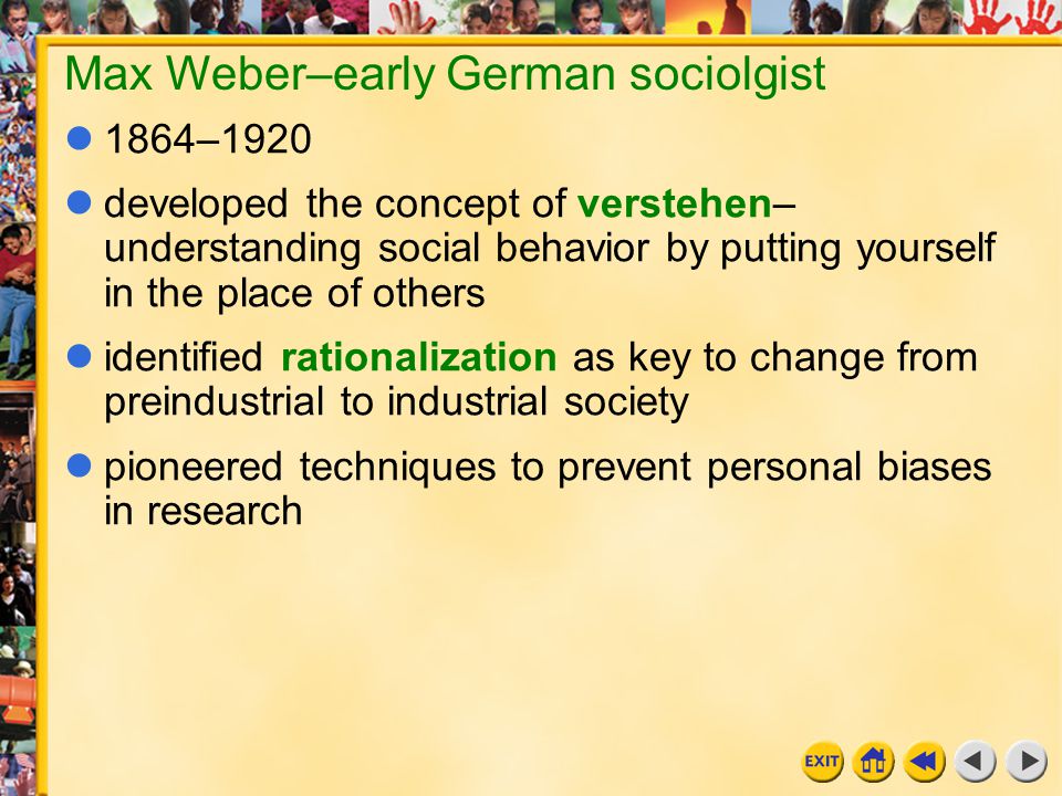 Max Weber–early German sociolgist