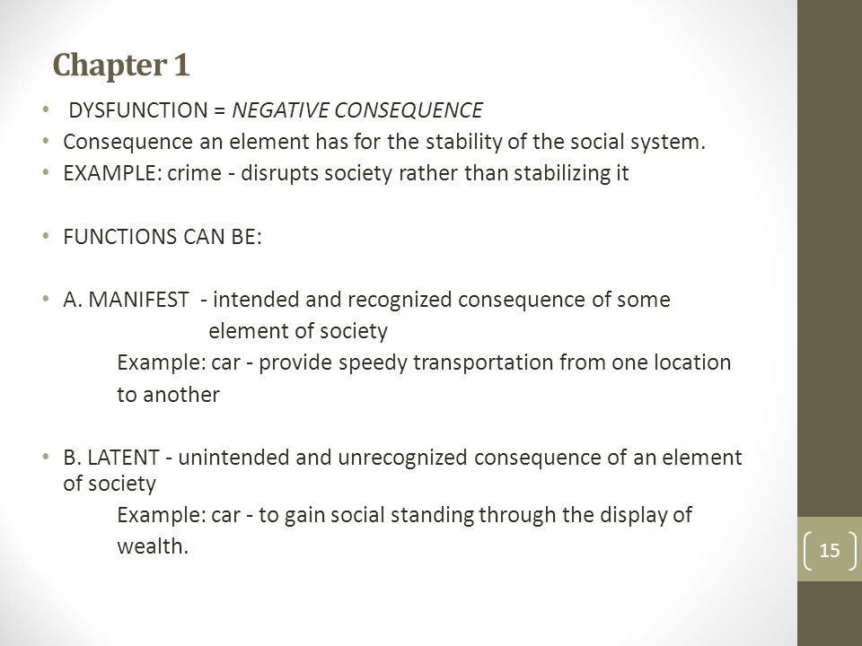 define dysfunction in sociology