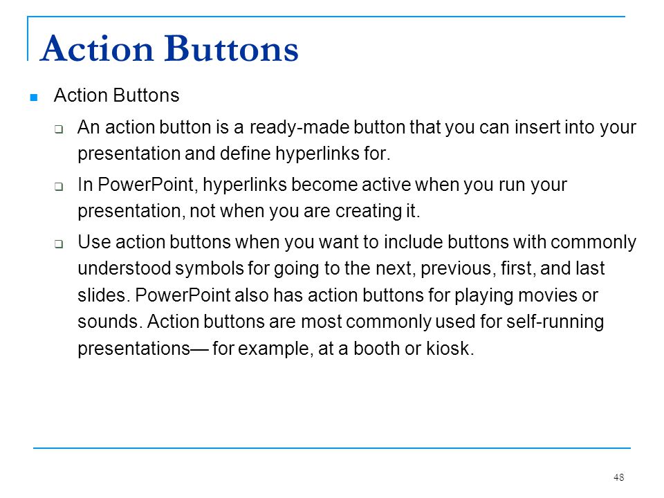 Action Buttons Action Buttons