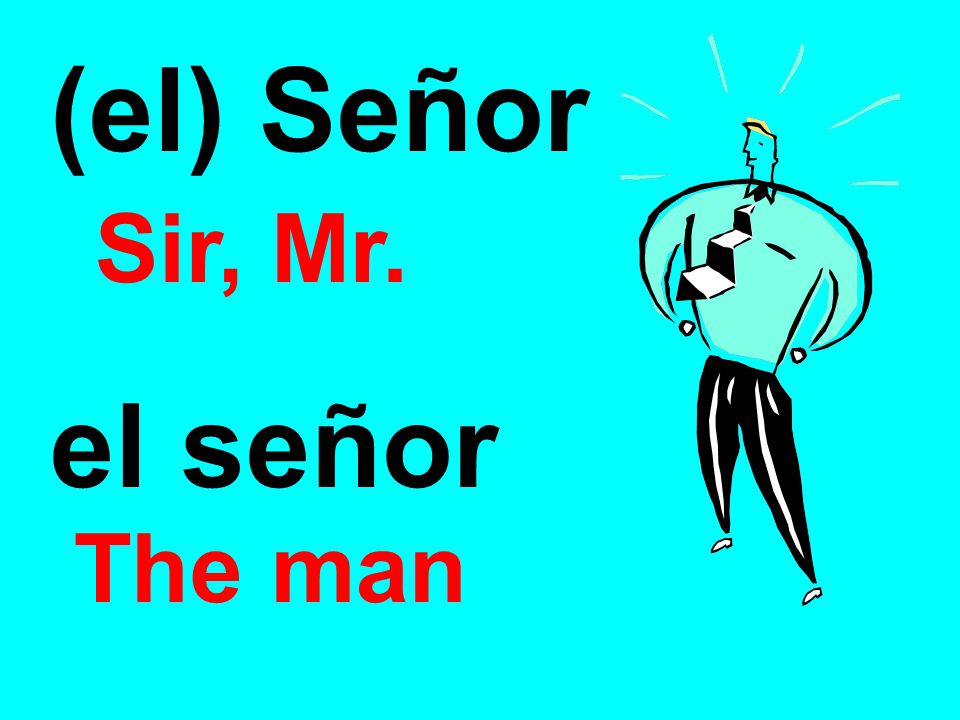 (el) Señor Sir, Mr. el señor The man