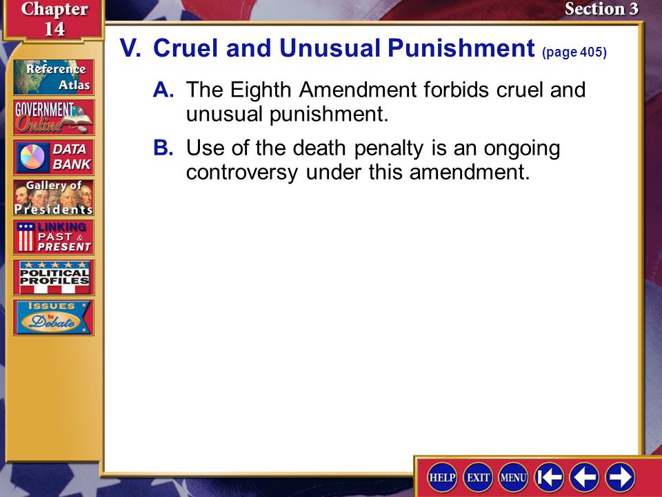 V. Cruel and Unusual Punishment (page 405)