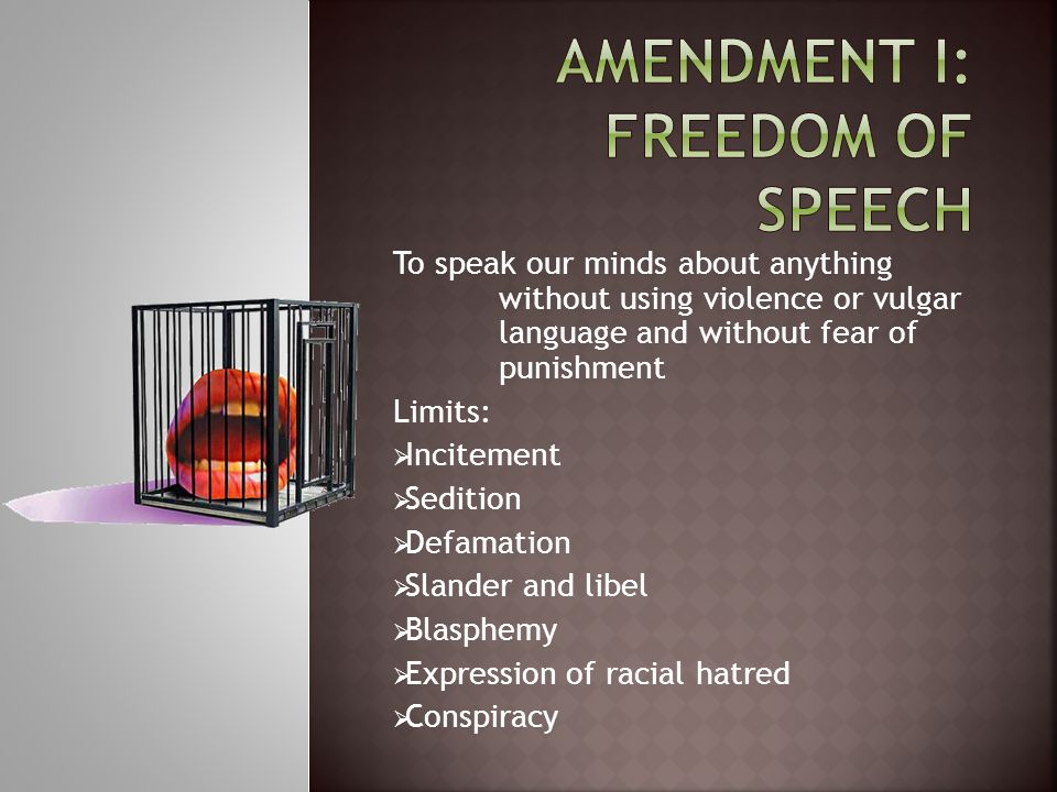 Amendment I: Freedom of Speech
