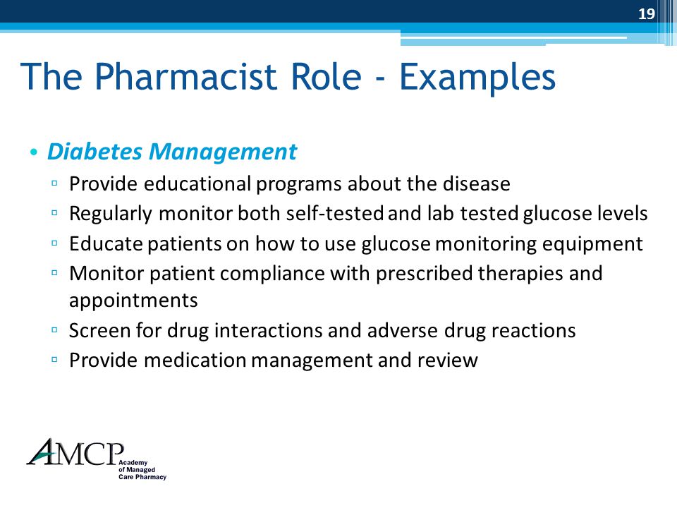 The Pharmacist Role - Examples