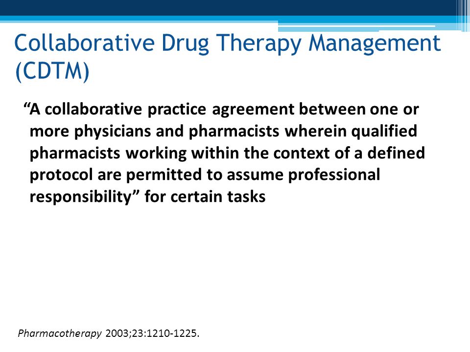Collaborative Drug Therapy Management (CDTM)