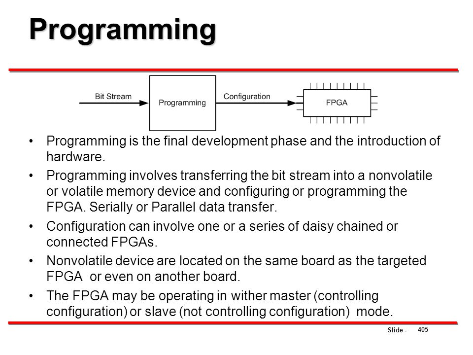 Programming Programming is the final development phase and the introduction of hardware.