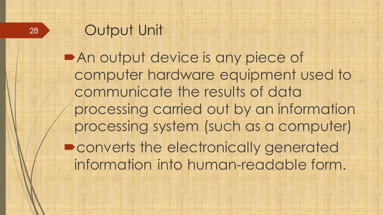 Output Unit