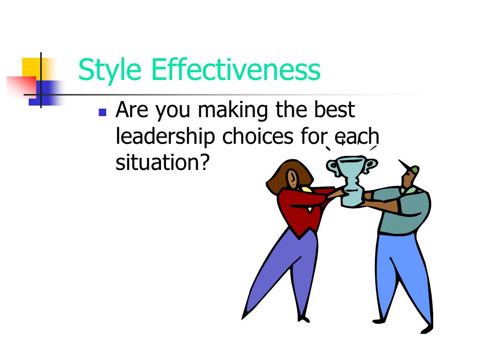 Style Effectiveness Are you making the best leadership choices for each situation